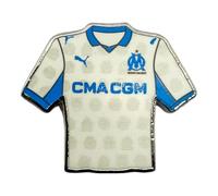 Pin oficial Olympique de Marseille Maillot Home 2025-2026- miniatura de camiseta de casa OM, accesorio de apoyo Ligue 1, objeto de colección, regalo perfecto para fan del fútbol