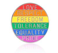 Pin Orgullo Arcoíris, Esmalte Pines LGBT Broches de Solapa de Igualdad Accesorios Aliados Regalo para Gays Lesbianas Bisexuales Mochilas Ropa Sombreros Bolsos