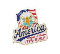 Pin patriótico con águila para conmemoración del Día de la Independencia del 25 aniversario, de solapa patriótica para ropa, Pin armado conmemorativo