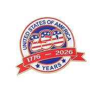 Pin patriótico con águila para conmemoración del Día de la Independencia del 25 aniversario, de solapa patriótica para ropa, Pin de estadounidense