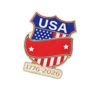Pin patriótico con águila para conmemoración del Día de la Independencia del 25 aniversario, de solapa patriótica para ropa, Pin armado conmemorativo