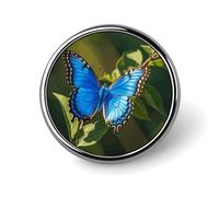 Pin pequeño de mariposa azul, novedoso, para solapa, broche, corbata, joyería, decoración para sombreros, chaquetas y camisas.