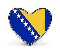 Pin Personalizado Con Banderas Nacionales De Bosnia Y Herzegovina Pin De Solapa Metálico Redondo Cuadrado O En Forma De Corazón Con Botón De Mariposa Broches Para Hombres Mujeres Accesorios De Regalo