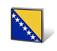 Pin Personalizado Con Banderas Nacionales De Bosnia Y Herzegovina Pin De Solapa Metálico Redondo Cuadrado O En Forma De Corazón Con Botón De Mariposa Broches Para Hombres Mujeres Accesorios De Regalo