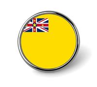 Pin Personalizado Con La Bandera De Niue Pin De Solapa Metálico Redondo Cuadrado O En Forma De Corazón Con Botón De Mariposa Broches Para Hombres Y Mujeres Accesorios De Regalo