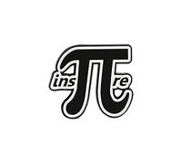 Pin Pi Symbol Inspire Badge para regalo matemático de dibujos animados Pi, S, Metal, Sin gemas.
