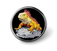 Pin redondo con forma de dragón barbudo, broche de solapa, insignia, ropa, sombreros, decoración para mujeres y hombres. Regalos.