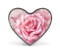 Pin redondo de mariposa melocotón, insignia metálica esmaltada, pin de solapa para sombreros, bolsos, ropa, regalo