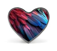 Pin redondo de metal con alas de loro para sombreros, mochilas y ropa. Idea de regalo: pin con diseño de pájaro.