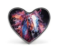 Pin redondo de metal con diseño de caballo de ensueño, pin de solapa esmaltado para sombreros, bolsos y ropa. Regalo.