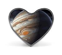 Pin redondo de metal con diseño de paisaje espacial de Júpiter, pin de solapa esmaltado para sombreros, bolsos y ropa. Regalo.