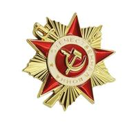 Pin retro soviético de la Orden de la Guerra Patriótica hecho de aleación de Zines portátil para eventos conmemorativos, medallas vintage, talla única, como se describe