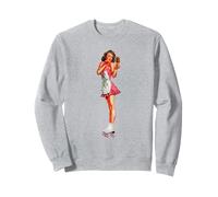Pin Up Girl Bastante Morena Patines Patines Piernas Sudadera