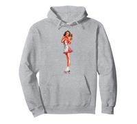 Pin Up Girl Bastante Morena Patines Patines Piernas Sudadera con Capucha