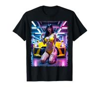 Pin-up Girl & Sports Car tee - JDM Girl & JDM Tuner Car Camiseta