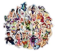 Pin Up Girls - Juego de 100 pegatinas atractivas para portátil, monopatín, botellas de agua, bicicletas, equipaje, guitarra, motocicleta, casco, impermeable, para un estilo seductor