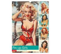 Pin-up-Girls. Sexappeal am Strand (Wandkalender 2026 DIN A3 hoch), CALVENDO Monatskalender: Reizende Strandmomente im Stil der 50er Jahre