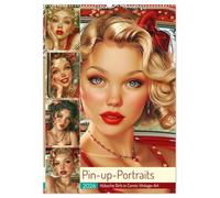 Pin-up-Portraits. Hübsche Girls in Comic-Vintage-Art (Wandkalender 2026 DIN A2 hoch), CALVENDO Monatskalender: Nostalgie und Romantik im Retro-Stil der 50er Jahre