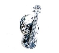 - Pin violín/viola plateado 3D - CMGT150PPVIPL