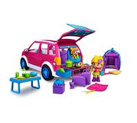 PIN Y PON Coche Camping, Autocaravana de Juguete, vehículo Familiar de Verano para Acampar, con una minimuñeca y un bebé y Muchos Accesorios, para niñas y niños a Partir de 4 años, Famosa (700017015)