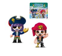 PIN Y PON Pack Dos Figuras Piratas Pinypon Action 7/15644, Muñecos con Accesorios Intercambiables para Juego Creativo, +4 Años
