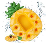 Piña 7 Agujeros Piscina Hinchable, yisight Bandeja Inflable, Posavasos Piscina, Bandeja Flotante Piscina, Soporte Flotante para Bebidas, para Verano Playa Piscina Fiesta