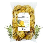 Piña Deshidratada Sin Azucar 1 Kg - Piña Seca Cortada en Rodajas - Fruta Deshidratada - Snacks Saludables - Ideal para Reposteria - Sin Azucar Añadido, Sin Conservantes, Sin Gluten