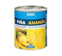 Piña en su jugo Hacendado rodajas Bote 822 g (490 g escurrido) Pack 2