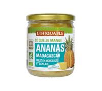 Piña en trozos y su Jugo sin azúcar añadido orgánico y justo