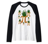 Piña lloviendo Pi Camiseta Manga Raglan
