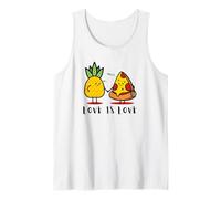 Piña Pizza Love Is Love Summer Piña Fruit Lover Camiseta sin Mangas