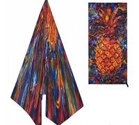 Piña Toalla Playa Grande 180X90cm, Planta Micro Fibra, Extra Grande & Suave, para Familia, Viaje, Piscina, Picnic, Camping, Yoga K-851