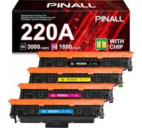 PINALL 220A 220X (Con chip) Tóner Compatible con HP 220A Toner 220X Toner para HP Color Laserjet Pro MFP 4302dw 4302fdw 4302fdn 4202dn 4202dw W2200A W2201A W2202A W2203A (negro, cian, amarillo, Mama
