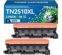 PINALL TN2510XL TN-2510XL Toner Compatible para Brother HL-L2400DW HL-L2400DWE DCP-L2620DW DCP-L2627DWE MFC-L2800DW MFC-L2827DW MFC-L2835DW MFC-L2860DWE Toner TN 2510 TN2510XL (con Chip, 2 Negro)