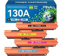 PINALL Tóner compatible con HP 130A CF350A CF351A CF352A CF353A para Color LaserJet Pro MFP M176n M177fw negro/cian/amarillo/magenta, 4 unidades