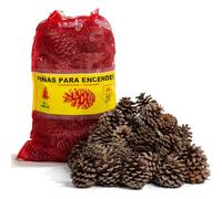 Piñas de Pino para Encendido, Secas y Grandes para Barbacoa, Chimenea, Caldera y Estufa, Piñas Decorativas Naturales, Saco de 32L