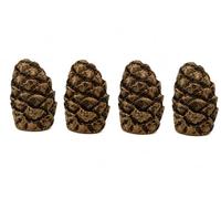 Piñas Decorativas de Fibra cerámica para Chimenea de etanol, 4 Unidades (Piñas)