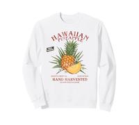 Piñas Hawaianas con Etiqueta Retro de Fruta estatal, Fruta Envejecida Sudadera