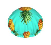 Piñas Tropicales Al Alza Y Al Abismo Gorro De Ducha Mujer Antideslizante Gorro De Pelo Ajustable Gorros Peluquería Para Hogar Salón Cabello Largo