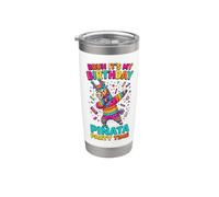 Piñata Birthday Time Brush It's My Birthday Party Birthday para niños Vaso térmico de acero inoxidable de doble pared