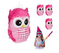 Piñata buho 43 cm 4 unidades Piñata rosa Piñata de lechuza Piñata de animales