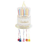 Piñata de Cumpleaños Grande de Tarta de 40 x 55 cm - Decoración Fiestas Infantiles Niño y Niña - Piñatas Grandes para rellenar con juguetes y chuches.