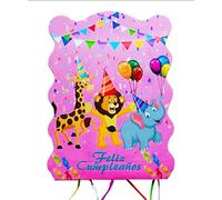 Piñata de Cumpleaños Infantil - Animales Rosa para Niñas
