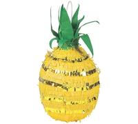 Pinata de piña de hoja dorada - Tropical Hawaiian, Luau y Tiki Party Decor - 1 pieza