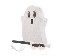 Piñata Fantasmal Espeluznante Halloween de Fantasma en 3d | Cartón y Papel con Líneas Precortadas, Estructura Hueca con Cuerda, para Dulces y Juguetes Pequeños