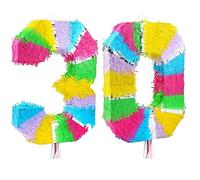 Pinata número 30 multicolor pastel