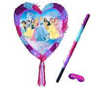 Piñata temática de princesa con palo