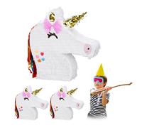 Piñata unicornio 3 unidades 160 g piñata de unicornio piñata de papel 41,5 cm
