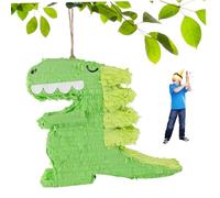 Piñatas de dinosaurio, 17 x 15 x 3 pulgadas, lindas decoraciones de fiesta de dinosaurios de papel de dibujos animados, piñatas colgantes para fiestas de cumpleaños de niñas y niños.