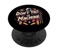 Pinball Don't Tilt The Machine Arcade Retro Gamer PopSockets PopGrip Adhesivo